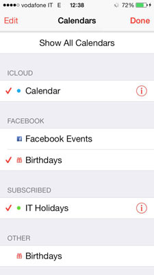 How To View And Hide Calendars On Your Iphone Dummies