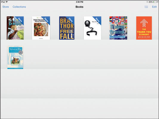 Your virtual iBooks bookshelf.