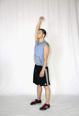 To finish the Turkish get-up, stand up out of the lunge.