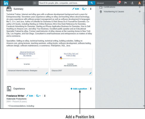 Go to <a href="http://www.linkedin.com"><b>LinkedIn</b></a> and log in. Hover your mouse over the Profile link in the top navigation bar, then click Edit Profile from the drop-down list that appears.