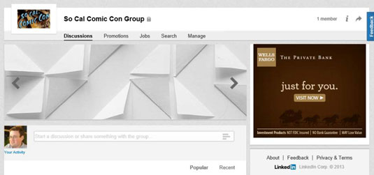 Click the Create a Group button to create your group on LinkedIn.