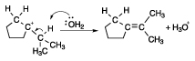 Forming the alkene.