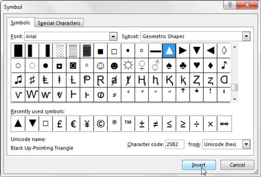Use Symbols To Enhance Reporting In Excel Dummies