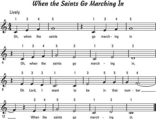 <b>&#147;</b><a href="https://dummies-wp-admin.dummies.com/WileyCDA/Section/id-821257.html"><b>When the Saints Go Marching In</b></a><b>&#148;</b>