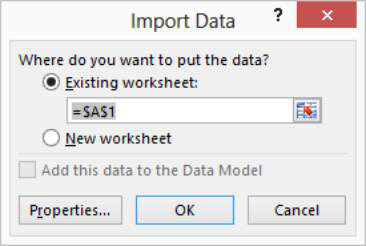 Verify that the green check button marks the table that you want to import and then import the table data by clicking the Import button.