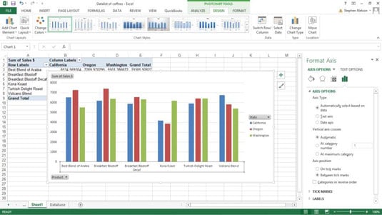 excel 2017 mac pivot chart