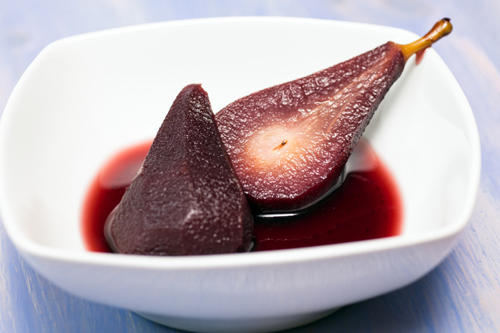 Pears in red wine sauce is just one of the many options you have for this recipe. [Credit: ©iS