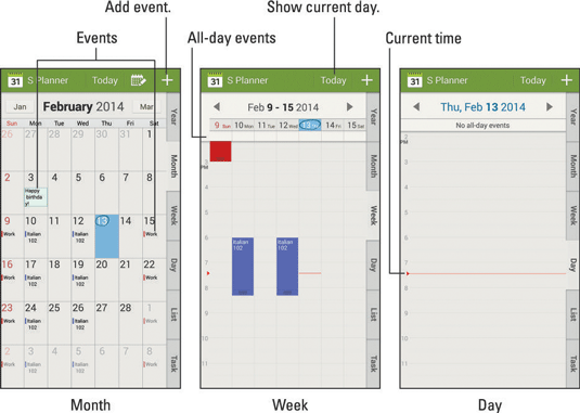 How To Create An Event With The Samsung Galaxy Note 3 S S Planner App Dummies