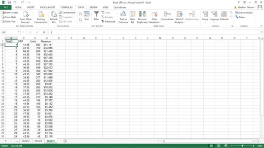 row data for excel practice