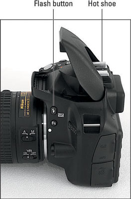 You can add light via the built-in flash or by attaching an external flash head to the hot shoe.