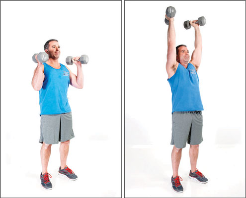 The basic exercise for your shoulders is the <i>overhead press</i>.