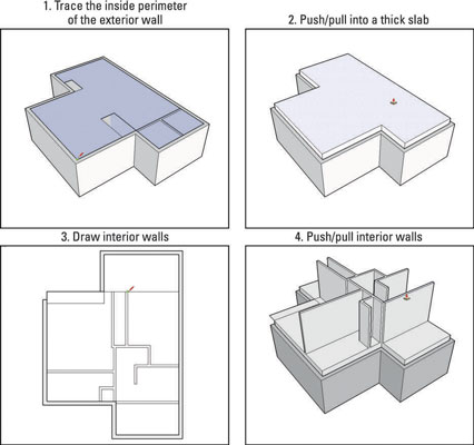 How To Add A Second Floor To A Sketchup House Model Dummies