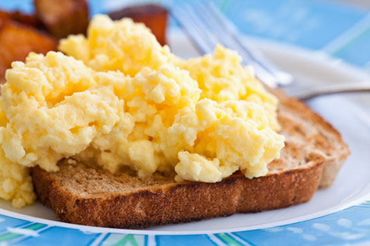 Stir chia through scrambled eggs.