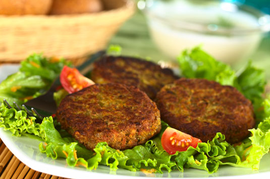 Veggie burgers or sausages