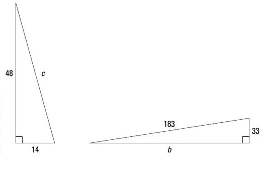 How to Solve for a Missing Right Triangle Length - dummies