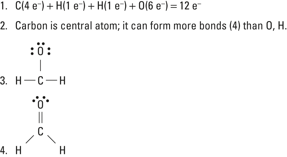 A Lewis dot structure for chemistry.