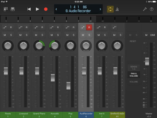 Use your iPad mixing console.