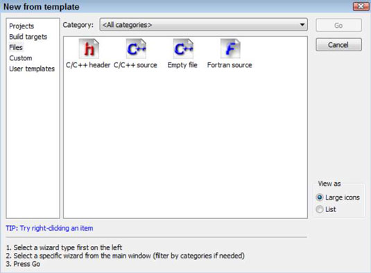 Choose File→New→File.