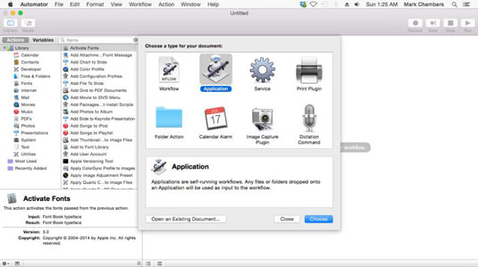 The Os X Yosemite Automator App Dummies