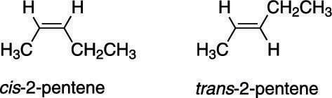 <i>Cis</i> and <i>trans</i> 2-pentene.