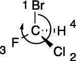 The R stereochemistry.