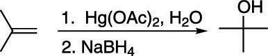 The oxymercuration-demercuration of an alkene.