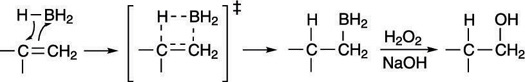 Mechanism of hydroboration and oxidation.