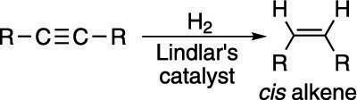 Using Lindlar's catalyst to make <i>cis</i> alkene.