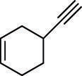 A molecule with four degrees of unsaturation.