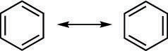 Benzene resonance structures.