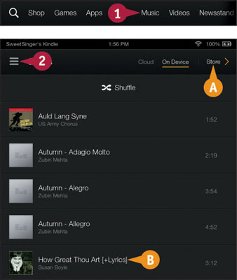 From the Home screen, tap <b>Music</b>.
