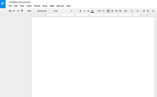 Google Doc Blank Page Template