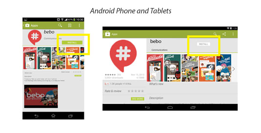 Android users: install the app on Android phones and tablets.