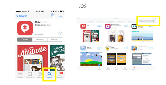 iPhone, iPod, and iPad users: perform an iOS app search.