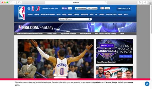 nba website