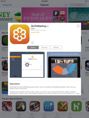 Install GoToMeeting for your device/browser.
