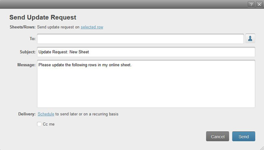 Figure 1: Sending an update request.