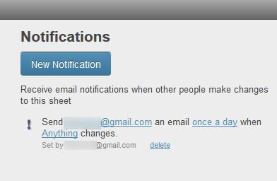 Figure 1: Setting up a notification.