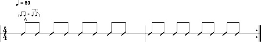 Eighth-note shuffle 1.