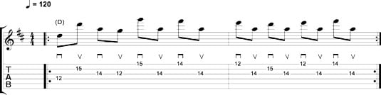 A string-skipping riff.