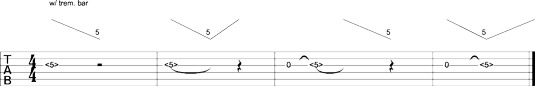 Playing harmonic trem‐bar dives.