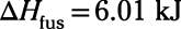 Molar enthalpy of fusion