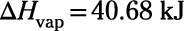 Molar enthalpy of vaporization