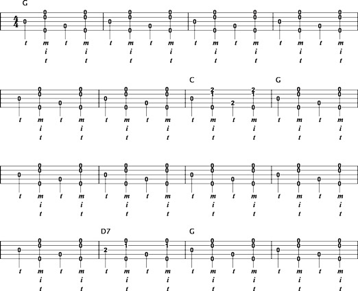 Playing pinch patterns to accompany “Long Journey Home.”