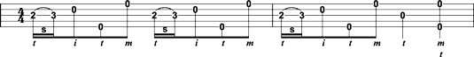 Playing third‐string slides with the alternating thumb roll.