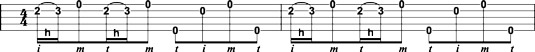 Playing second‐string hammer‐ons with the Foggy Mountain roll.