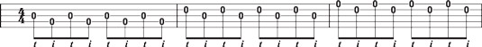 Single‐string crossovers, one‐measure groupings.