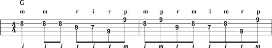 Earl Scruggs’s D‐shape lick.