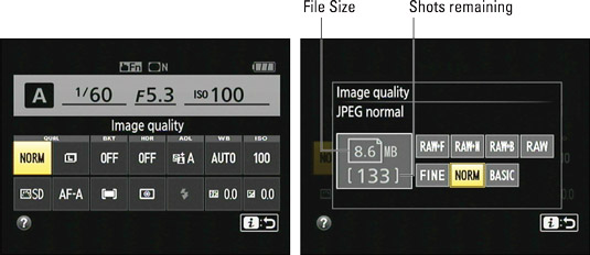 You can adjust both settings quickly via the Information display control strip.