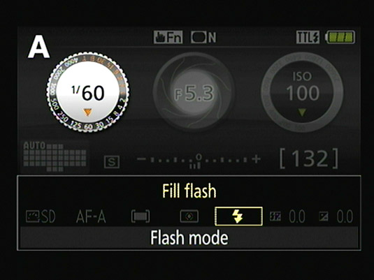 The fastest way to change the Flash mode is to hold down the Flash button and rotate the Command di